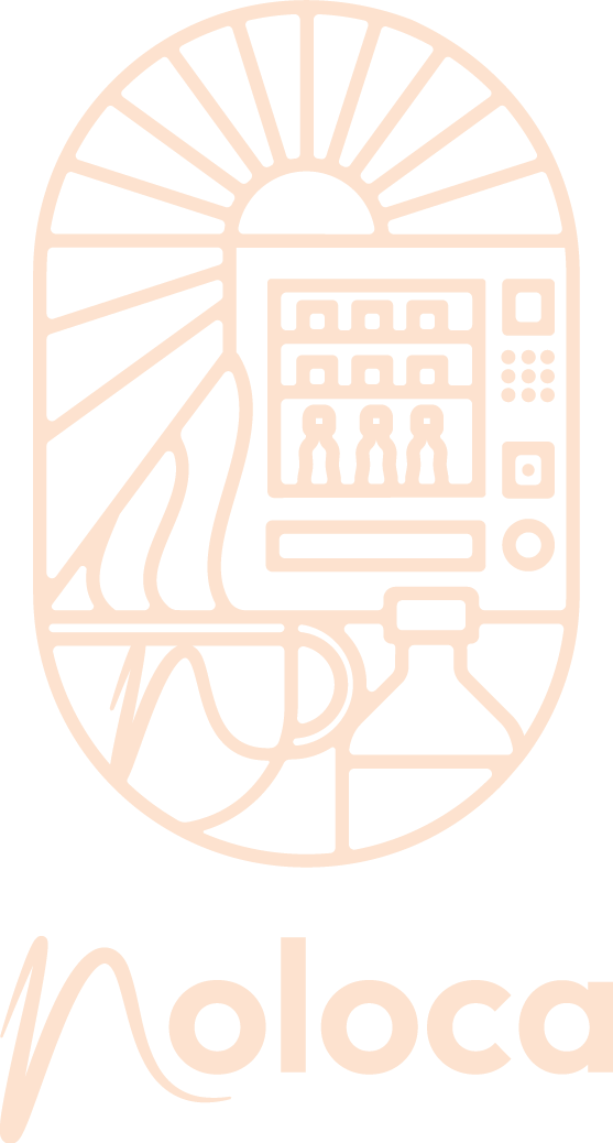 Noloca-Logo-Hoch in der Farbe beige